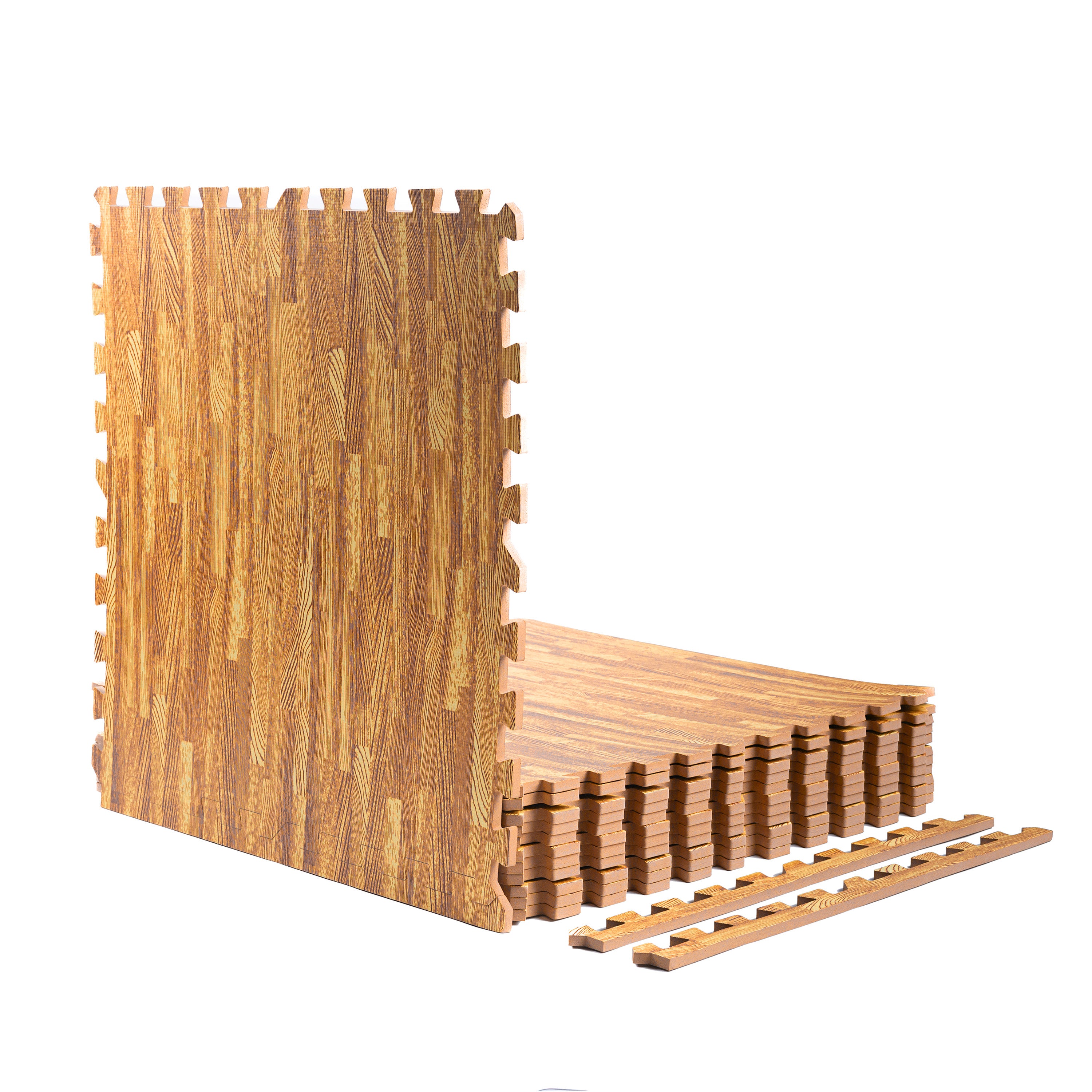 Tapis en mousse à emboîtement robuste en bois léger