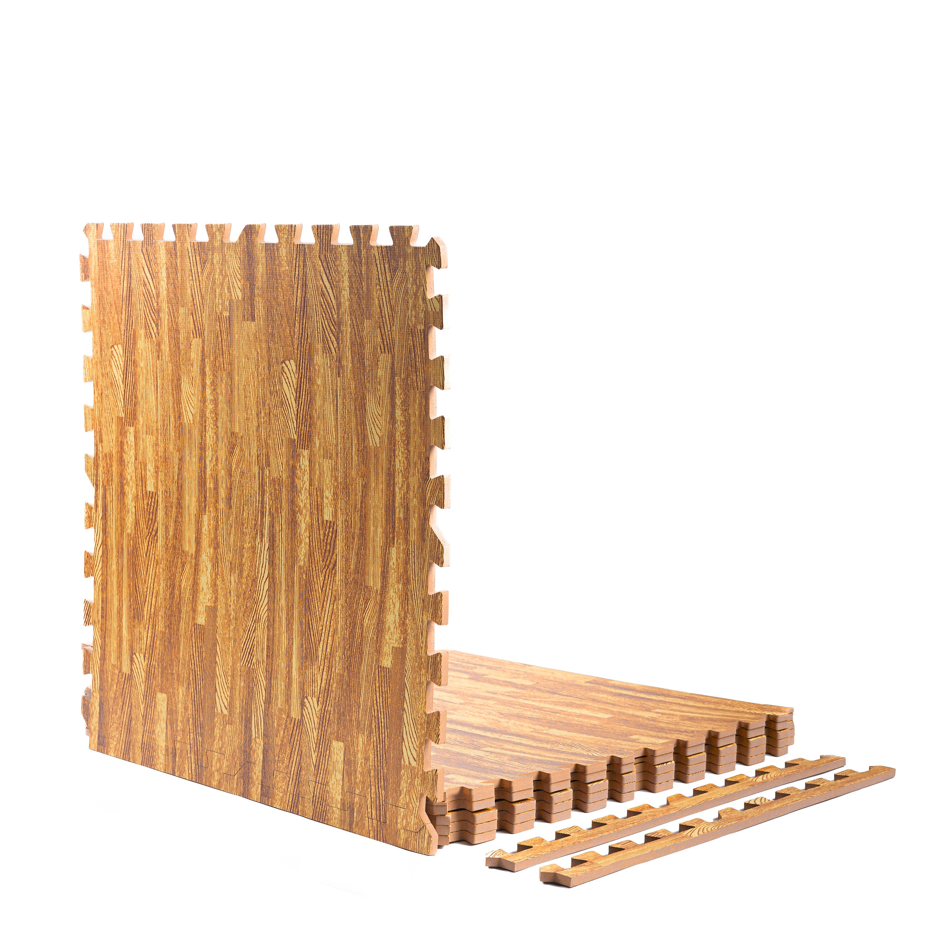 Tapis en mousse à emboîtement robuste en bois léger