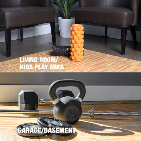 Light Wood Heavy-Duty Interlocking Foam Mat