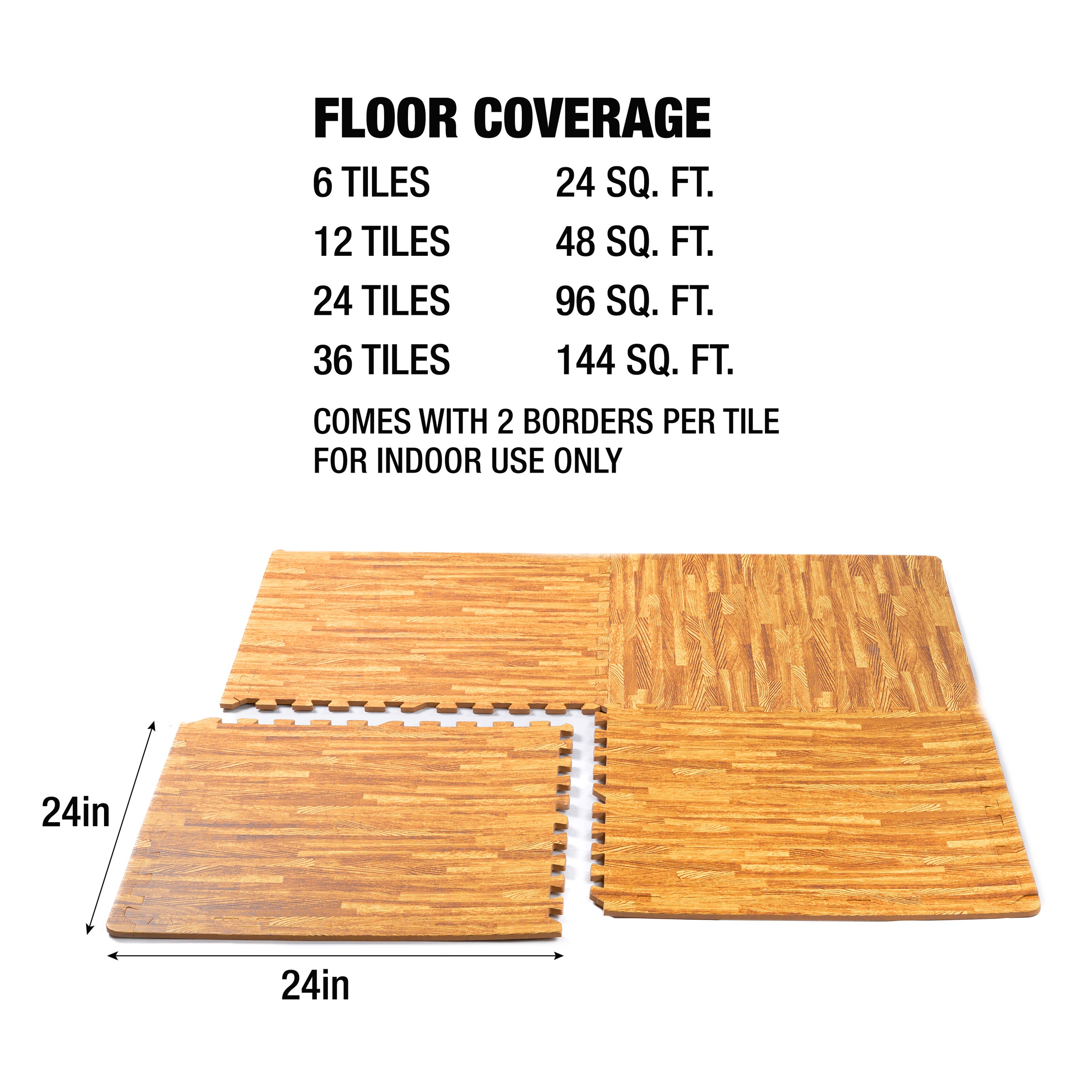 Tapis en mousse à emboîtement robuste en bois léger