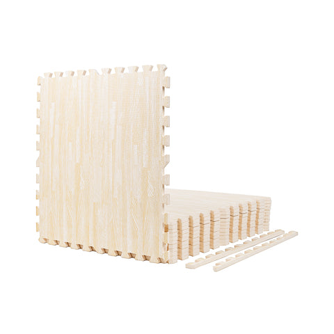 Ivory Wood Heavy-Duty Interlocking Foam Mat
