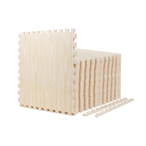 Tapis en mousse emboîtable robuste en bois ivoire
