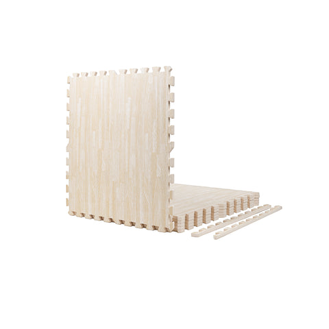 Ivory Wood Heavy-Duty Interlocking Foam Mat