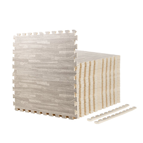 Tapis en mousse emboîtable robuste en bois gris