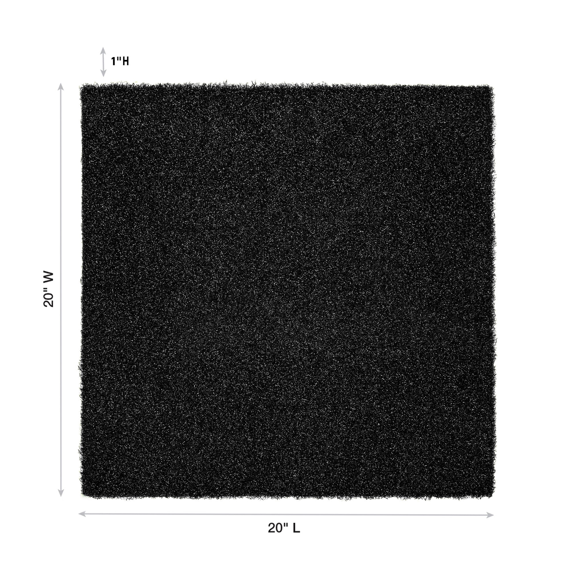 Artificial Turf Tile with 20mm Rubber Underpad - 20" x 20"