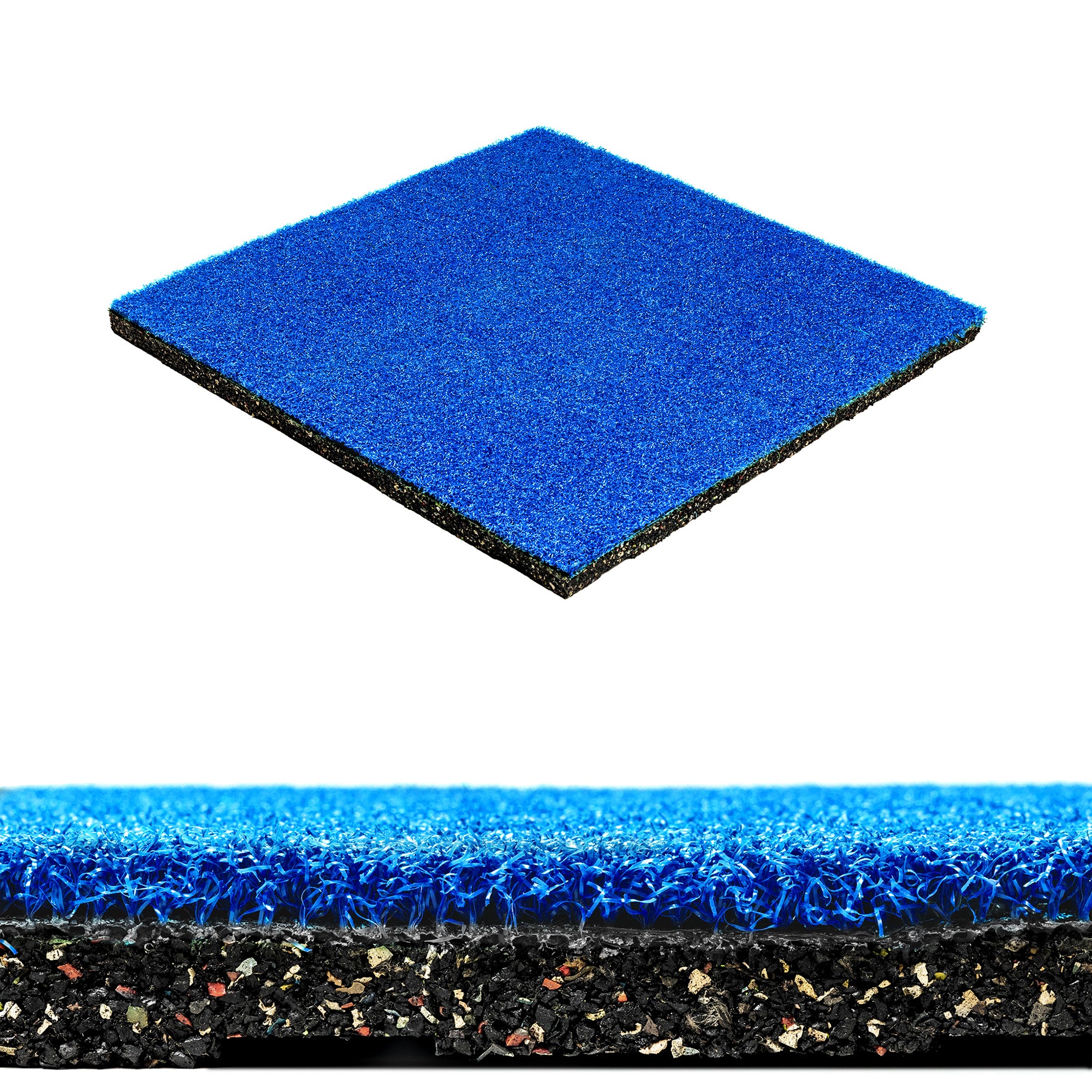 Artificial Turf Tile with 20mm Rubber Underpad - 20" x 20"