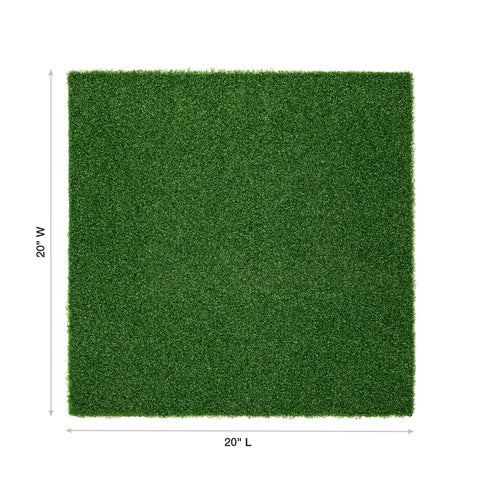 Artificial Turf Tile with 20mm Rubber Underpad - 20" x 20"
