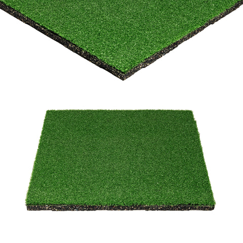 Artificial Turf Tile with 20mm Rubber Underpad - 20" x 20"