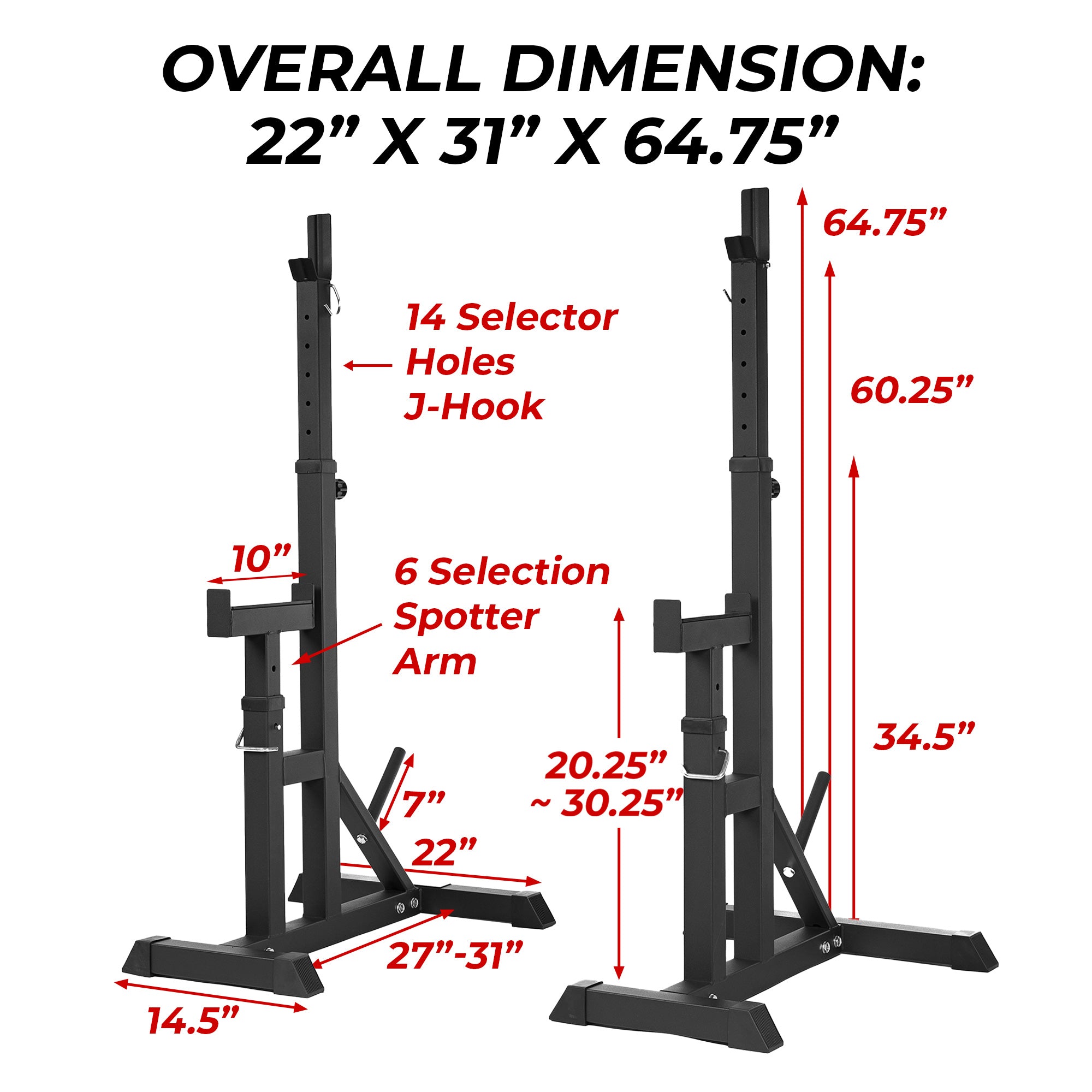Supports de squat AmStaff TR310A