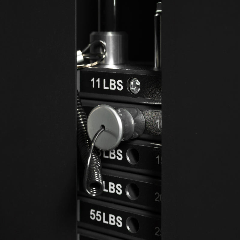 Dual 198 lbs Selectorized Weight Stacks