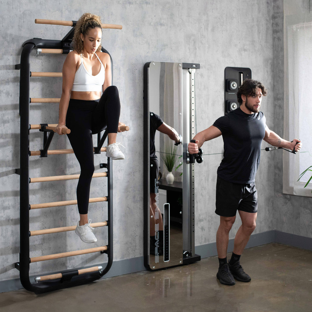 SpaceSmart Wall Mount Functional Trainer - Single Stack | Compact Home ...