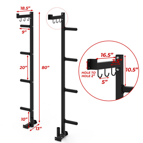 AmStaff Fitness Plates Storage for PR100 Power / Squat Rack
