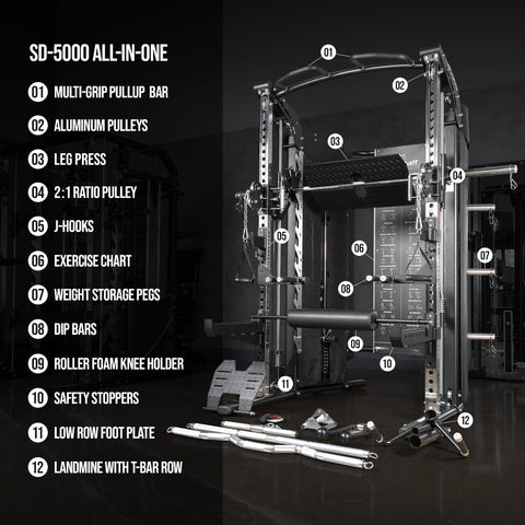 Machine Smith tout-en-un AmStaff Fitness SD-5000