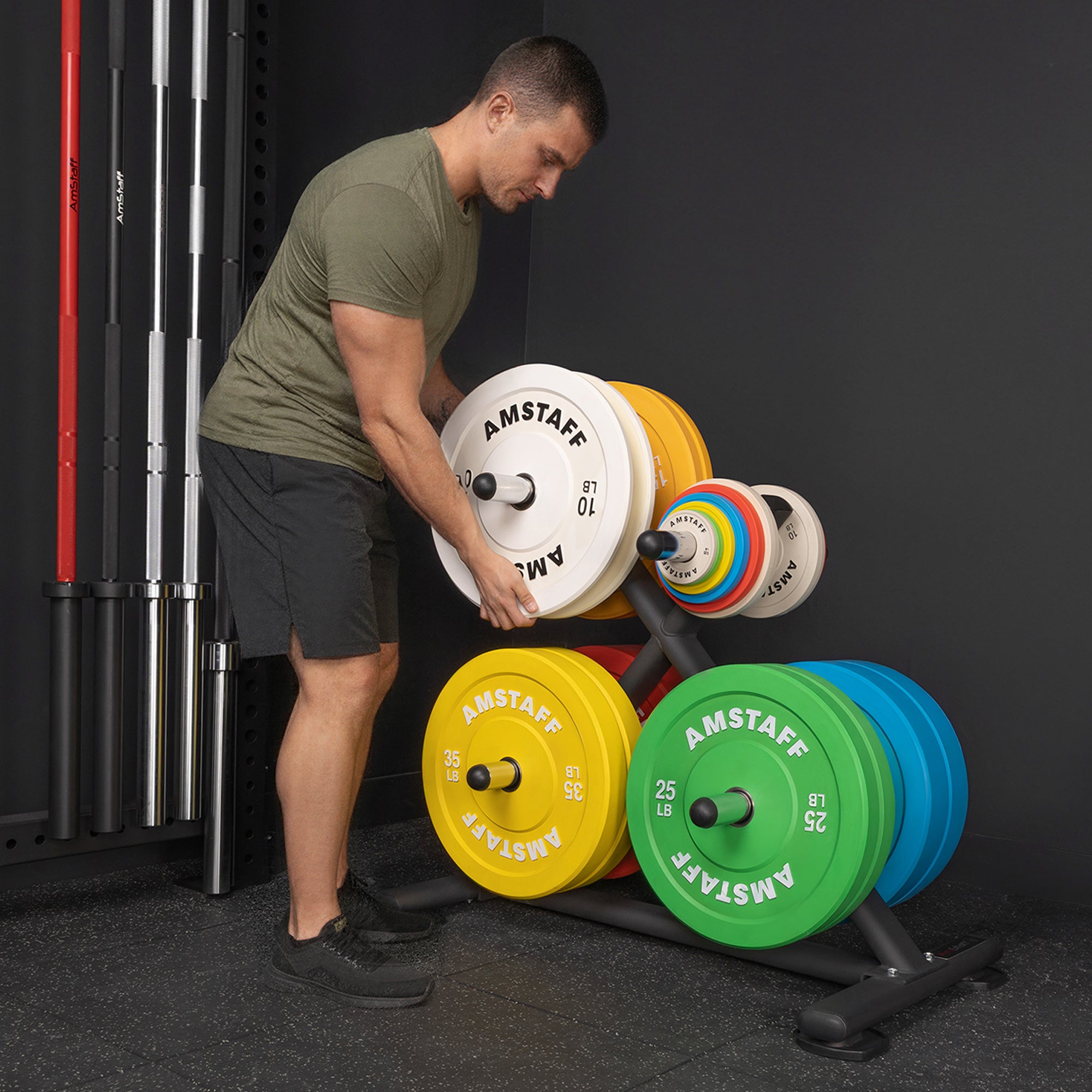 AmStaff Fitness Olympic Plates Tree