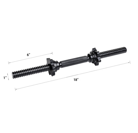 18 Inch Standard Dumbbell Handle - Threaded