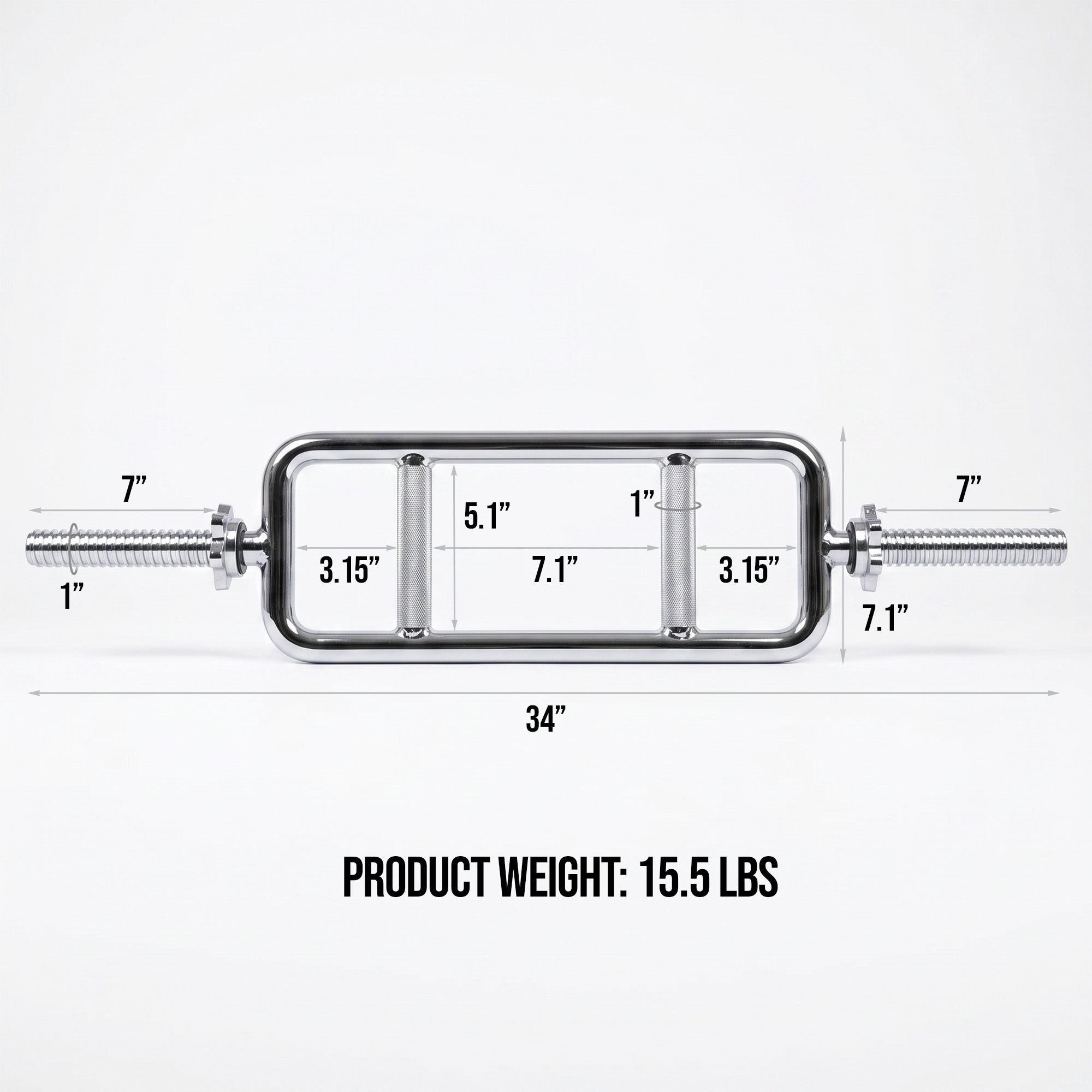34 Inch Tricep Bar - Threaded
