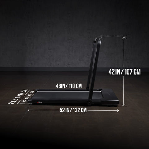 AmStaff Fitness 2-in-1 Walking Pad - Under Desk Foldable Treadmill