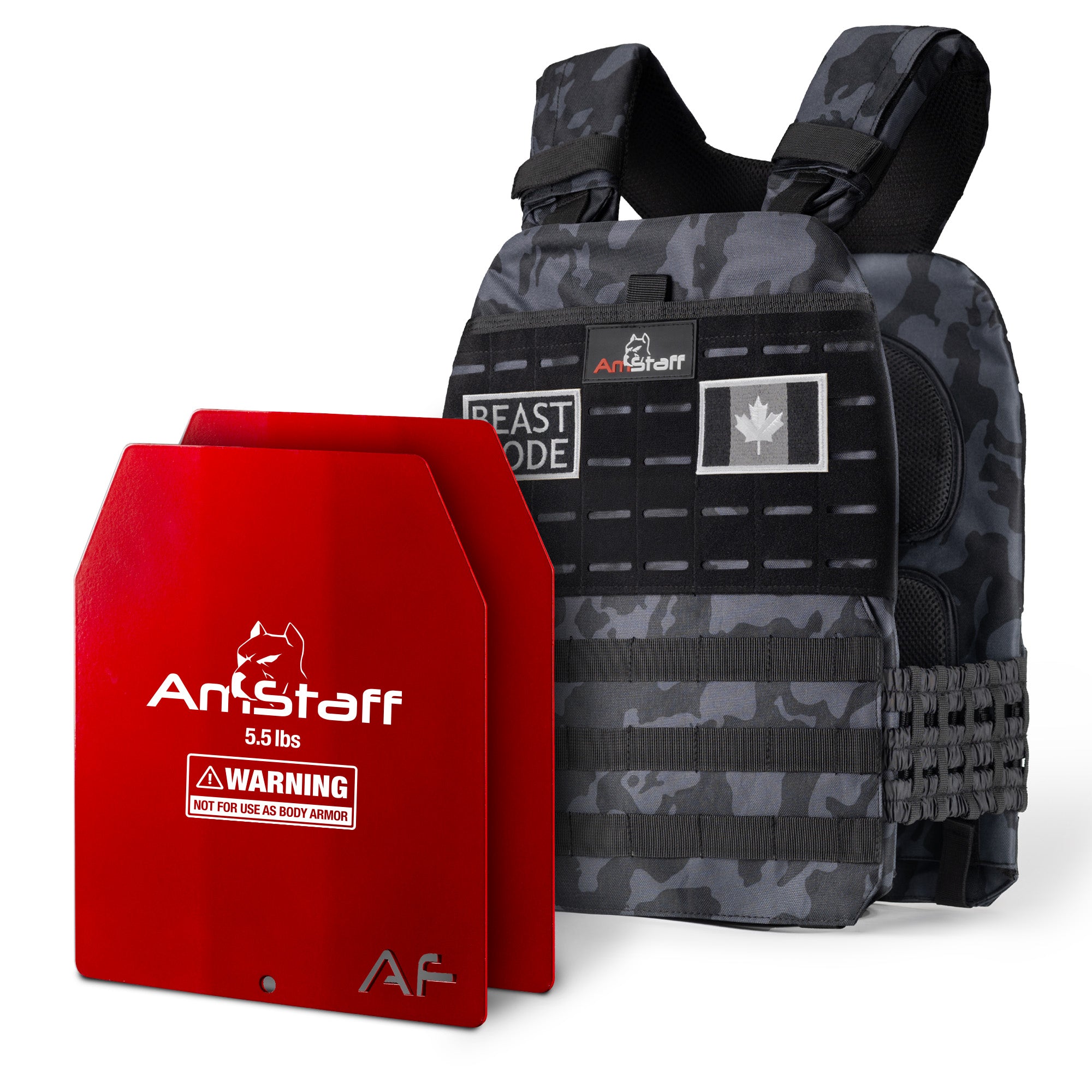 AmStaff Fitness Tactical Weighted Vest - Open Box
