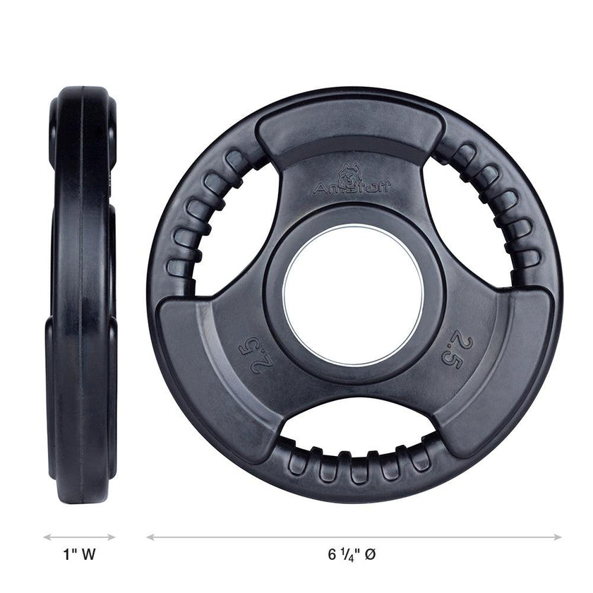 Disque De Poids Olympique Titan Fitness 35 Lbs (15,9 Kg) - Uréthane Jaune, Poignées EZ-Grip