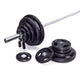200lbs Virgin Rubber Grip 2" Olympic Weight Plate Set w/ 7ft Barbell