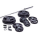200lbs Virgin Rubber Grip 2" Olympic Weight Plate Set w/ 7ft Barbell
