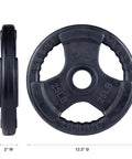 Virgin Rubber Grip Olympic Plates 2 Inch - Fitness Avenue