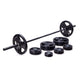 Ensemble de poids olympiques en caoutchouc vierge de 300 lb avec barre Pro de 1500 lb