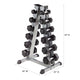 5 - 30lbs Premium PVC Dumbbell Set with 6-Pair Dumbbell Rack