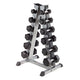 5 - 30lbs Premium PVC Dumbbell Set with 6-Pair Dumbbell Rack