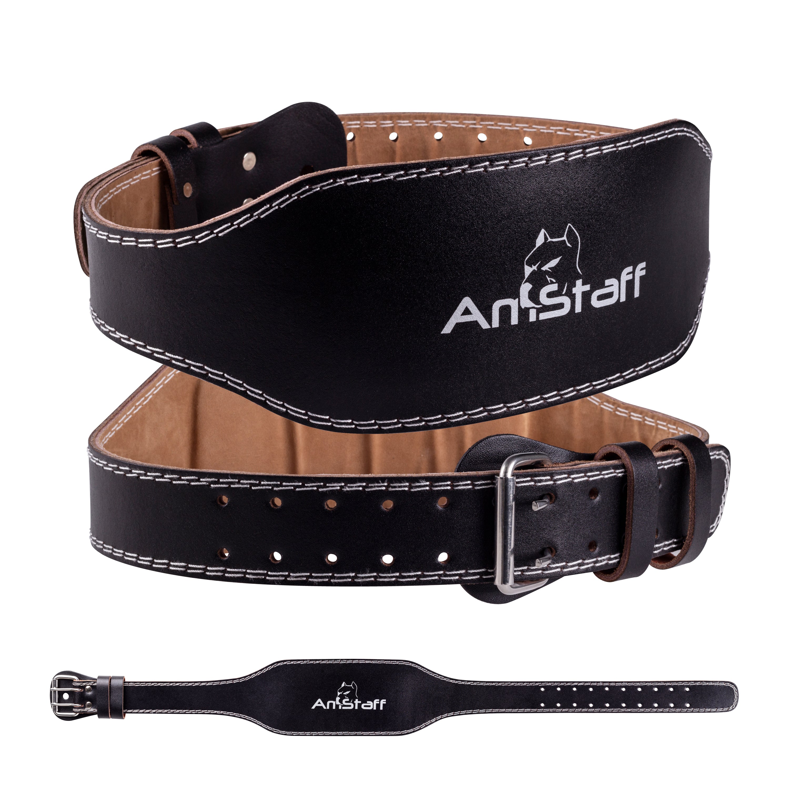 Ceinture d'haltérophilie en cuir GOTOTOP pour musculation - Noir Ceinture d'haltérophilie en cuir GOTOTOP pour musculation - Noir