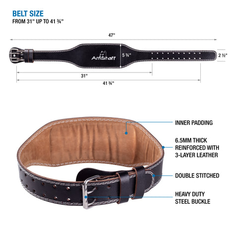 Leather Weight Lifting Belt