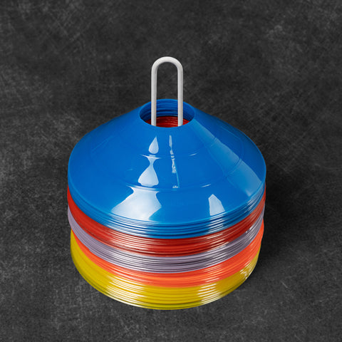 50 cônes/disques marqueurs de champ multicolores