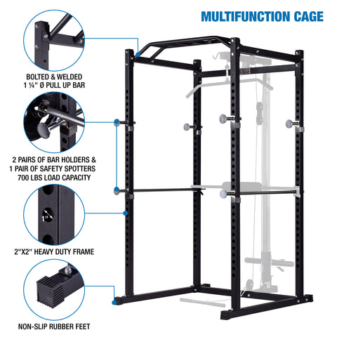 AmStaff TP006D Cage de système d'entraînement Power Squat Rack