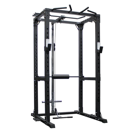 AmStaff Fitness 370 Commercial Power/Squat Rack avec fixation Lat/Pull Down