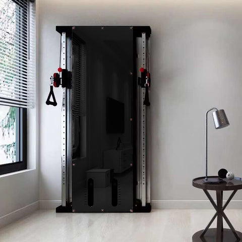 AmStaff Fitness SpaceSmart Wall Mounted Functional Trainer - Black - Floor Model