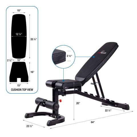 Banc plat / incliné / décliné AmStaff TS010A