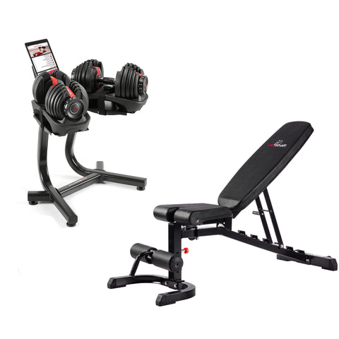 Haltères réglables Bowflex SelectTech 552 avec support et banc