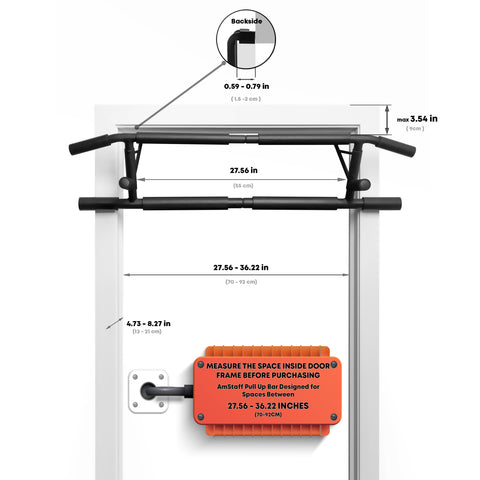 AmStaff Fitness Barre de traction pliable pour porte