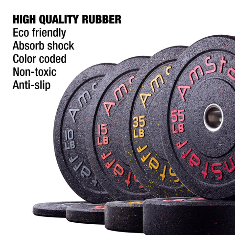 350lbs Crumb Rubber Bumper Plate Weight Set