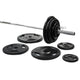 200lbs Cast Iron Grip 2" Olympic Plate Set w/ 7ft Barbell