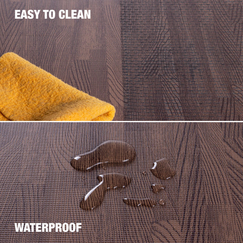Tapis en mousse à emboîtement robuste en bois foncé