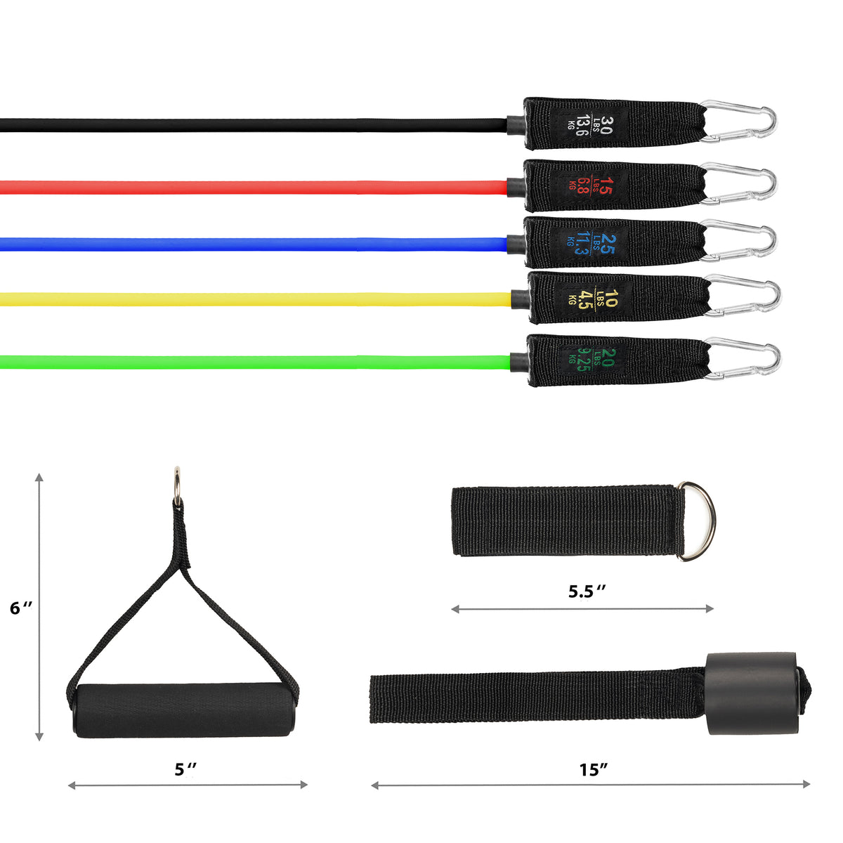 Resistance Bands Exercise Tubes for P90X-11 PCS Set – Fitness Avenue