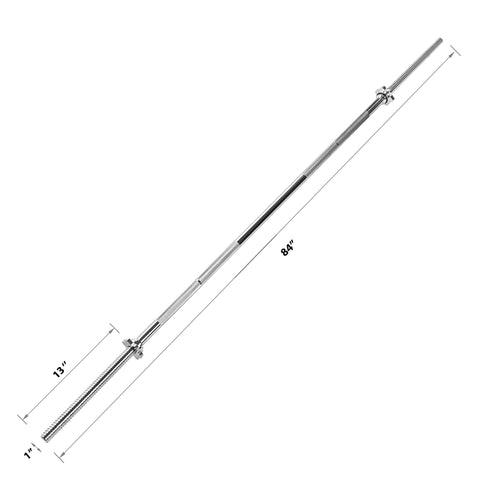 Barre standard chromée solide de 7 pieds
