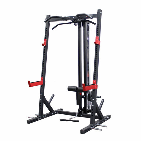 AmStaff TP007 Half Rack System with Lat/Pull Down Attachment